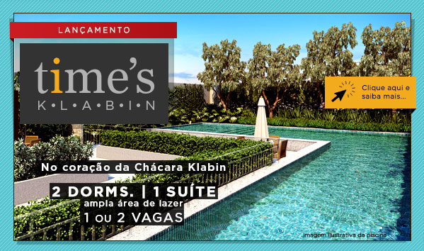 Time's Klabin, Lançamento. 2 dorms. 1 suíte. 1 ou 2 vagas.